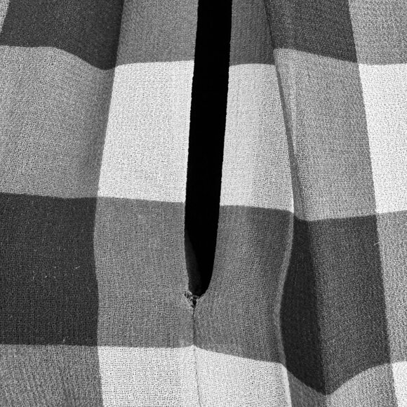 Self-Portrait Gingham Blouse in Black/White, size 10 (fits 8/10) - Picture 8 of 9